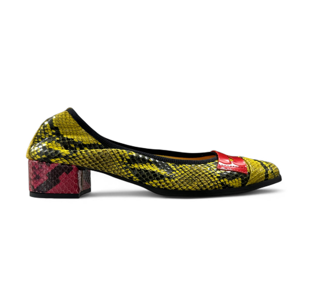 SCARPA MAGICA/Moca Giallo/Rosso Pitonato