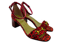 Carica l&#39;immagine nel visualizzatore di Gallery, SANDALO Fascia G Rosso/Leopardato
