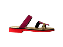 Carica l&#39;immagine nel visualizzatore di Gallery, CIABATTA HJ Fucsia/Oro Para Rossa
