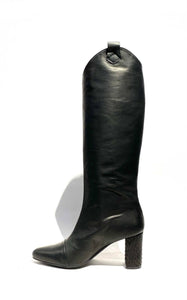 BOOT TEX BLACK HIGH HEEL