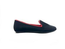 Load image into Gallery viewer, PANTOFOLA BLACK/RED VELVET

